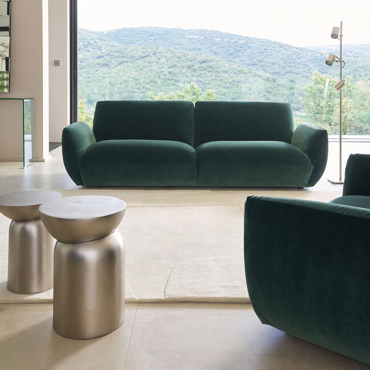 Регулируемая напольная лампа из никеля AMPM поворотный ARCH-00087233 - Вид №2