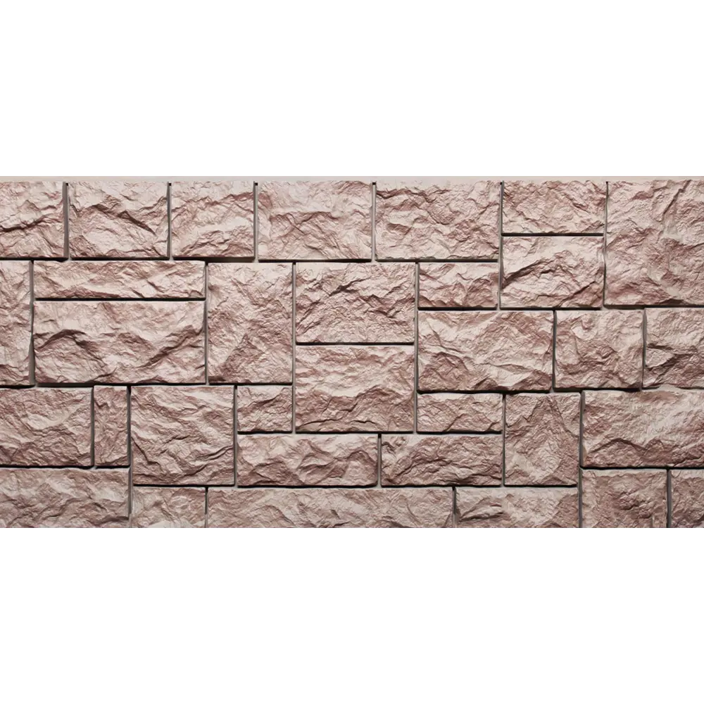 Фасадная панель FineBer Камень дикий цвет терракотовая STLM-2133995 - Вид №1