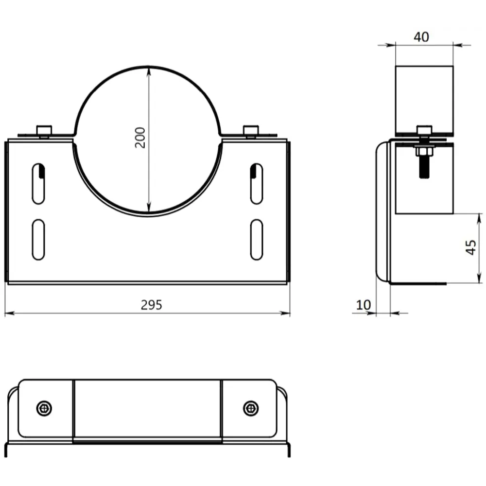 Стеновой хомут Металлик и Ко 430/1 мм D200 мм STLM-2061382 - Вид №4