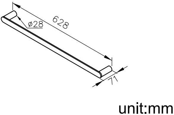 JUSTIME Вешалка для полотенец из хромированной латуни Charming 6922-10-80cp - Вид №1