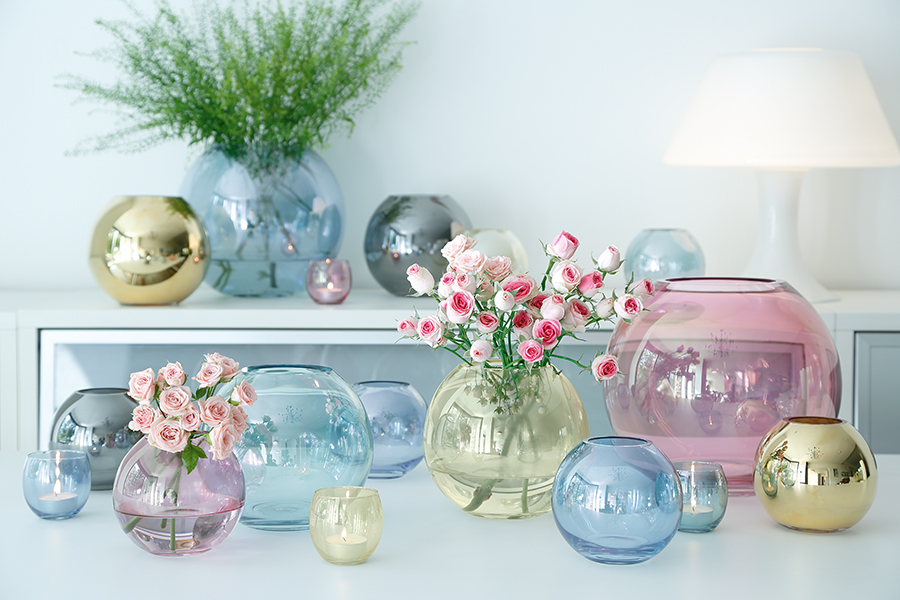 G570-06-294 Набор из 4 подсвечников для чайных свечей polka пастель LSA International  - Вид №2