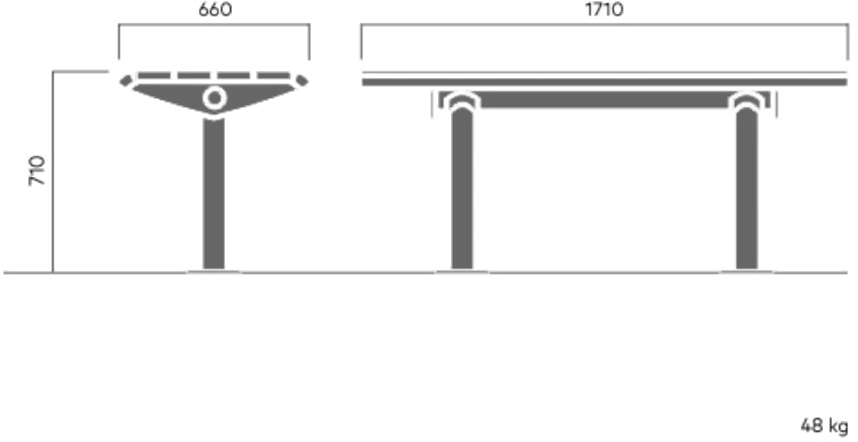 VESTRE Прямоугольный стол для пикника из стали и дерева Urban sun-id-1468624 - Вид №12