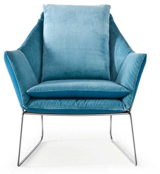 Saba Italia Кресло на санках из ткани с подлокотниками New york sun-id-1448737 - Вид №1