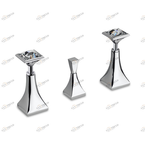 44061 Встроенный монокомандный смеситель для биде с автоматическим донным клапаном, ручка Сваровски EFFEPI RUBINETTERIE Chic diamante 