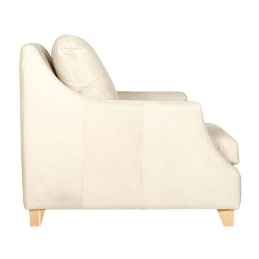 Кресло Rose, молочное, обивка Aniline Sits S1602 - Вид №2