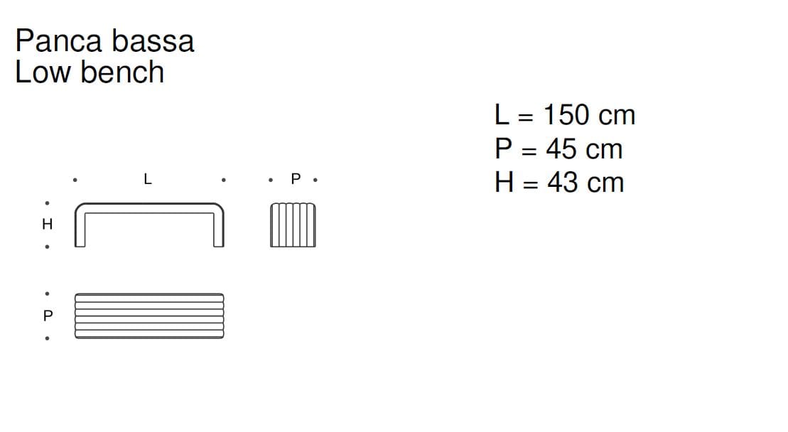 Скамейка из ткани Saba Italia Metis ARCH-00092285 - Вид №3