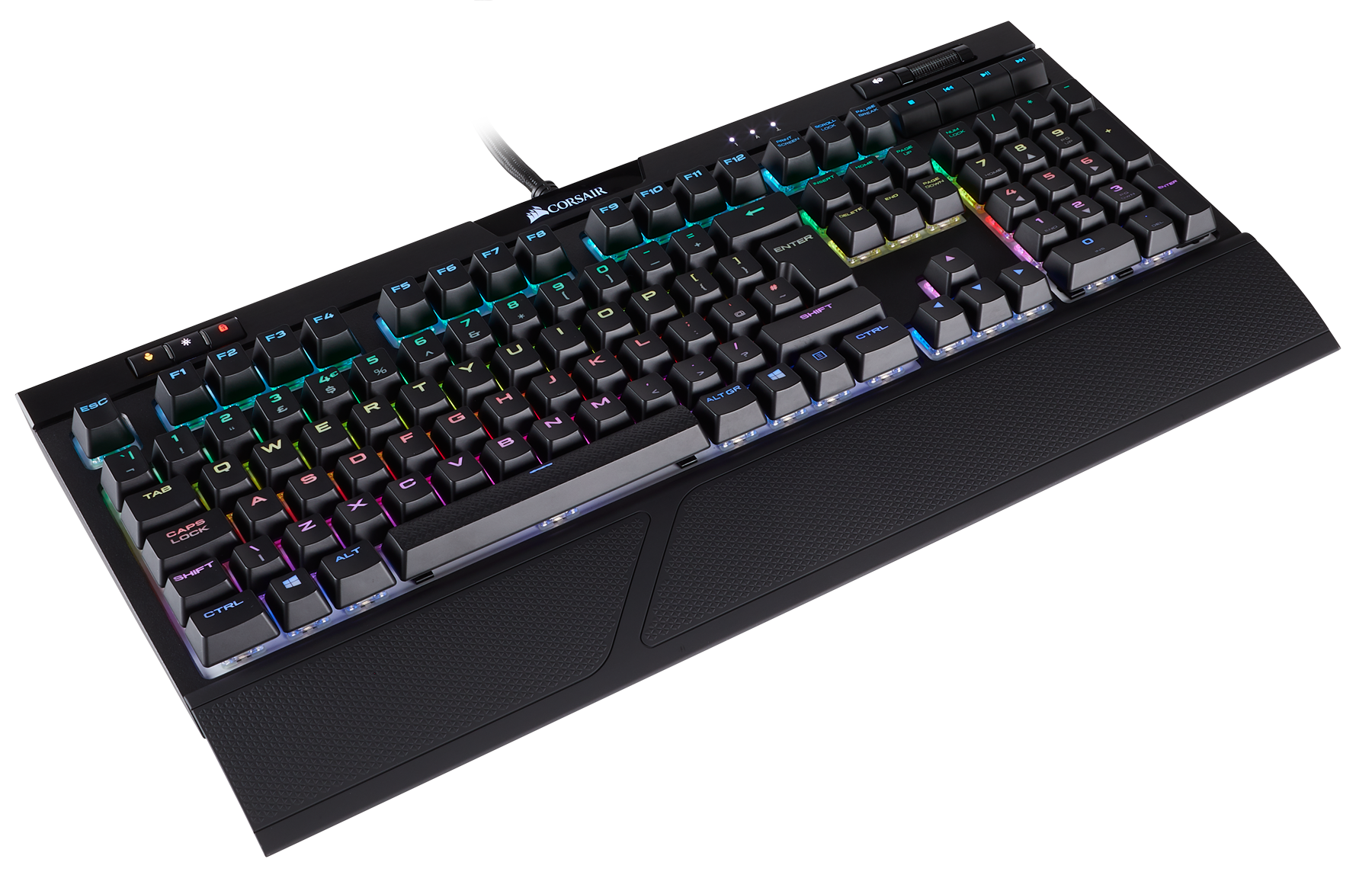 CH-9104113-RU Игровая клавиатура gaming™ strafe rgb mk.2 mechanical gaming keyboard, backlit rgb led, cherry mx silent (russian) Corsair Santreyd  - Вид №3