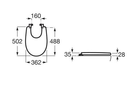 Пластиковая крышка биде Roca Victoria ARCH-00131398 - Вид №2