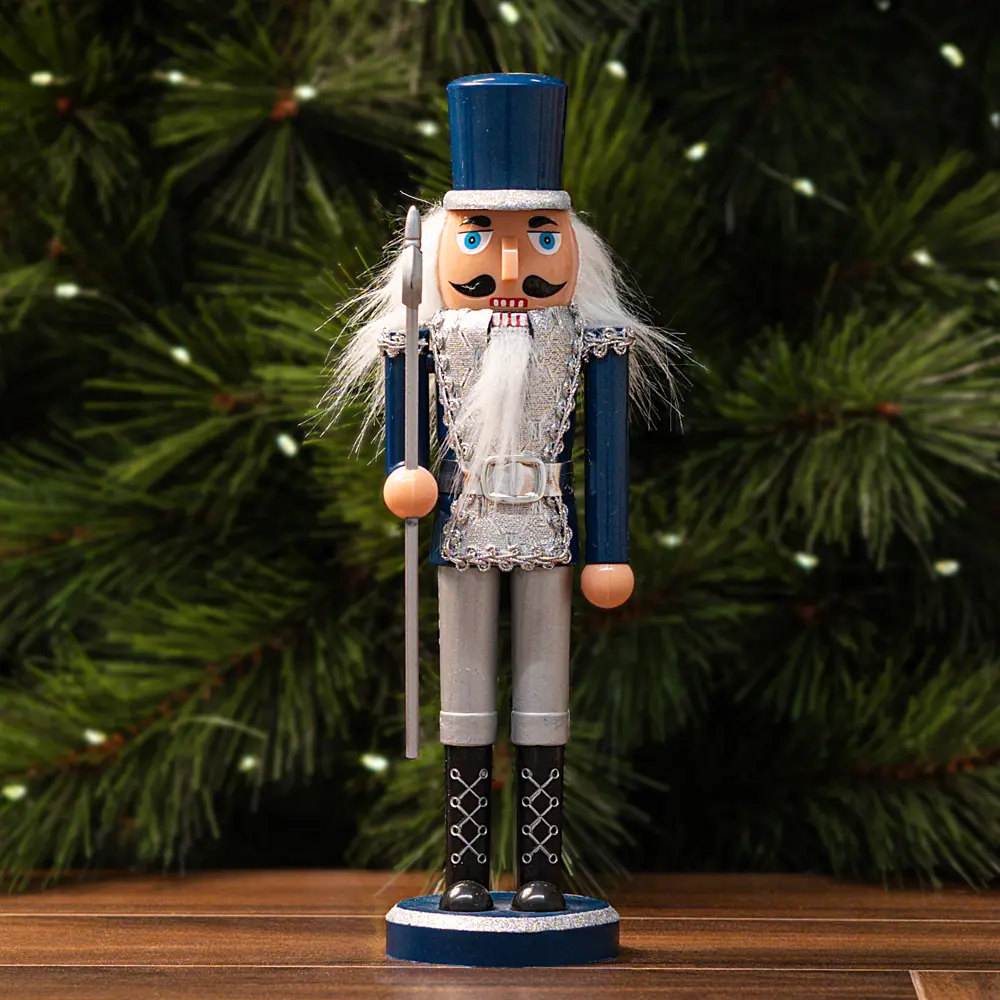 87547373 Декоративная фигура пластиковая Щелкунчик в синем 28см STLM-1443590 Santreyd Christmas