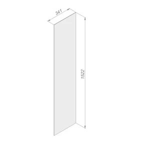 Стекло для душевой ширмы Domani-Spa Delight 1/4 круга прозрачное 90x90 см
