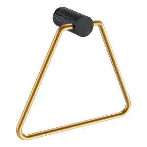 IDDIS Art - Золотое кольцо для полотенец с черной насечкой 89379378