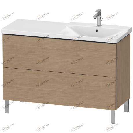 LC660305252 Тумбочка напольная L-Cube #LC6603 1220 x 481 мм Европейский дуб, декор Duravit