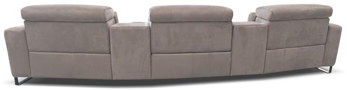 Rossini Sofas 3-местный изогнутый кожаный диван с регулируемой спинкой sun-id-1402386 - Вид №8