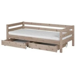 Кровать Flexa Classic с двумя ящиками, коричневая, 190 см