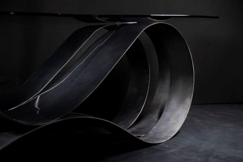 Unica by Tecnotelai Стол из нержавеющей стали и стекла Onde sun-id-1351102 - Вид №4