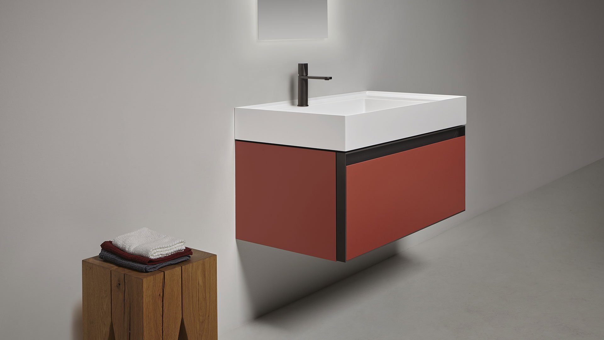 Graffiomood Подвесная раковина настенная прямоугольная Antoniolupi  белая  - Вид №11