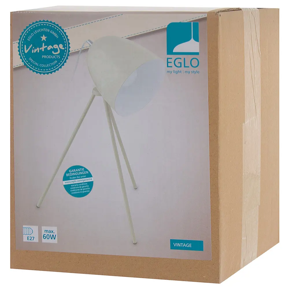 Настольная лампа «Dundee» 1xE27x60 Вт, цвет сталь песочная Eglo STLM-2013405 - Вид №2