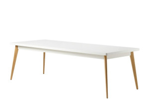 Прямоугольный обеденный стол из стали и дерева