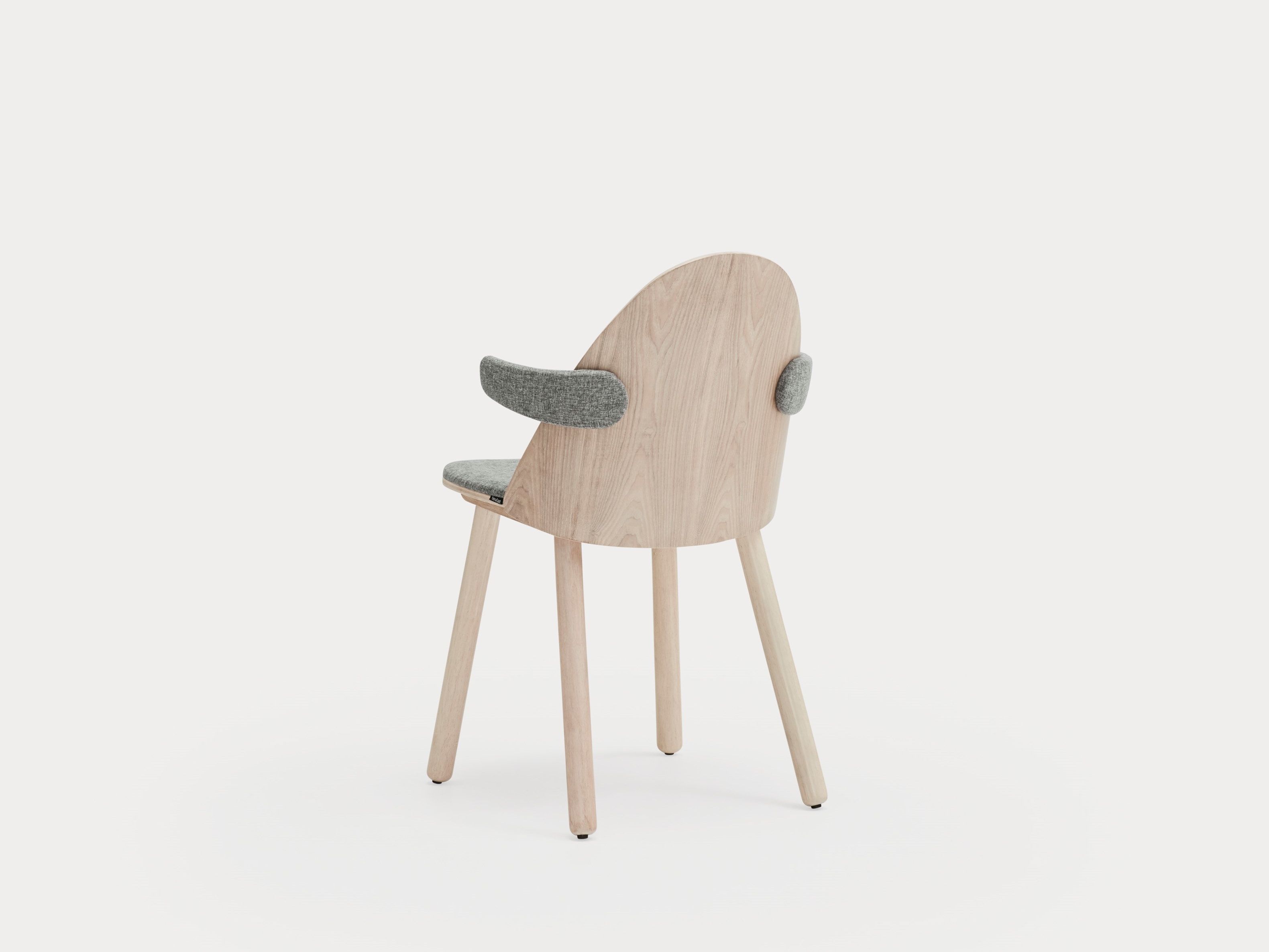 Деревянный стул с подлокотниками и встроенной подушкой TEULAT Uma ARCH-00123124 - Вид №3