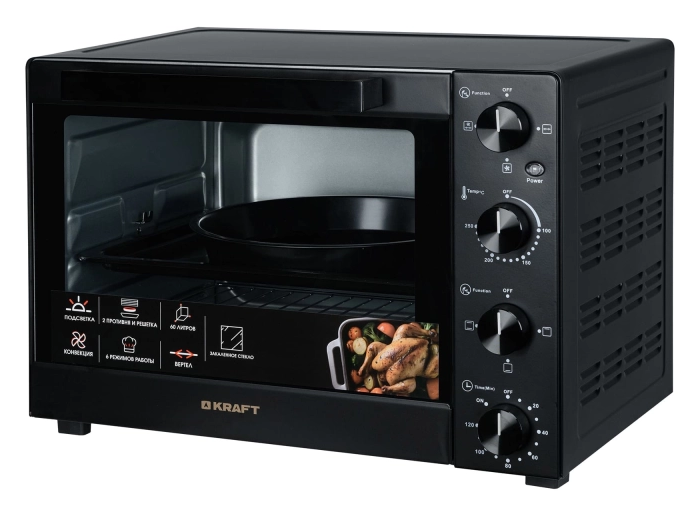 9197569 Мини-печь Kraft KFC-MO 6010 HRKBL черный STDN-0084990 - Вид №1