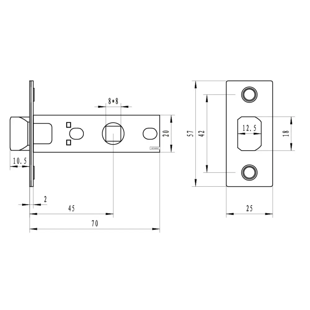 EDSON Межкомнатная защёлка EDS-6-45 с бесшумным закрытием 18744067 STLM-0012408 - Вид №5