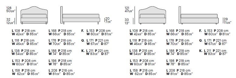Односпальная кровать из ткани Bolzan тщеславие ARCH-00073644 - Вид №4