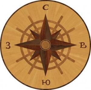 Художественный паркет Da Vinci Розетка 26-182 Дуб Селект (Гладкая) х1000диаметр мм.