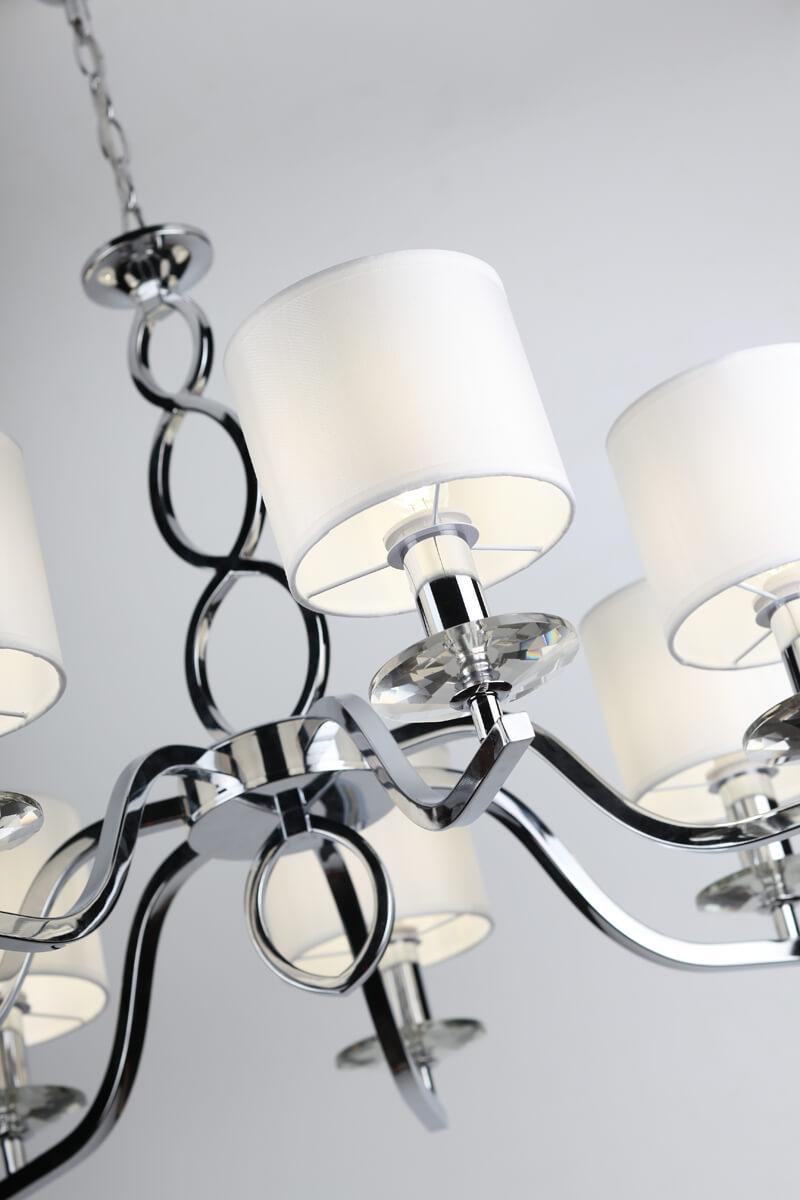 Подвесная люстра Rivoli Luciana 3021-207 RIVOLI ДИЗАЙНЕРСКИЕ, LUCIANA 337140 Хром;белый  - Вид №3