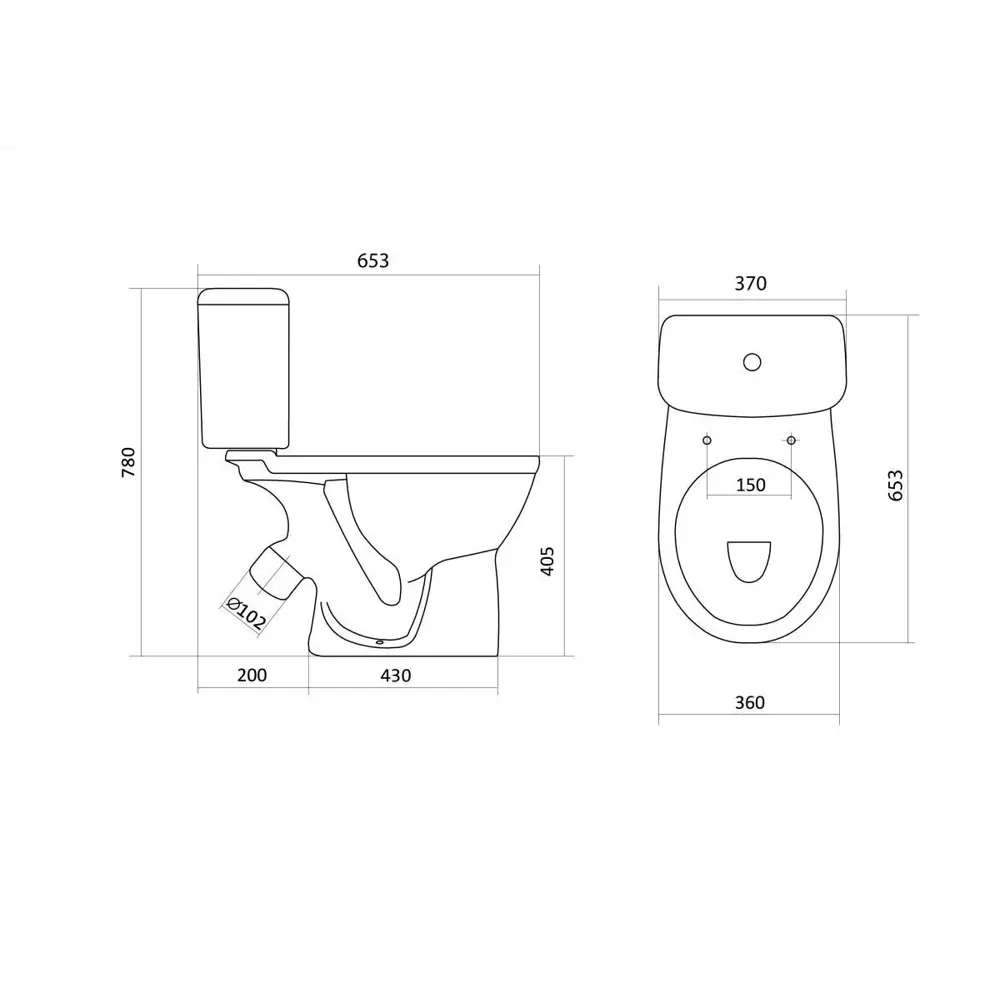 Унитаз напольный Santek Бореаль косой выпуск двойной слив микролифт STLM-2026179 - Вид №7