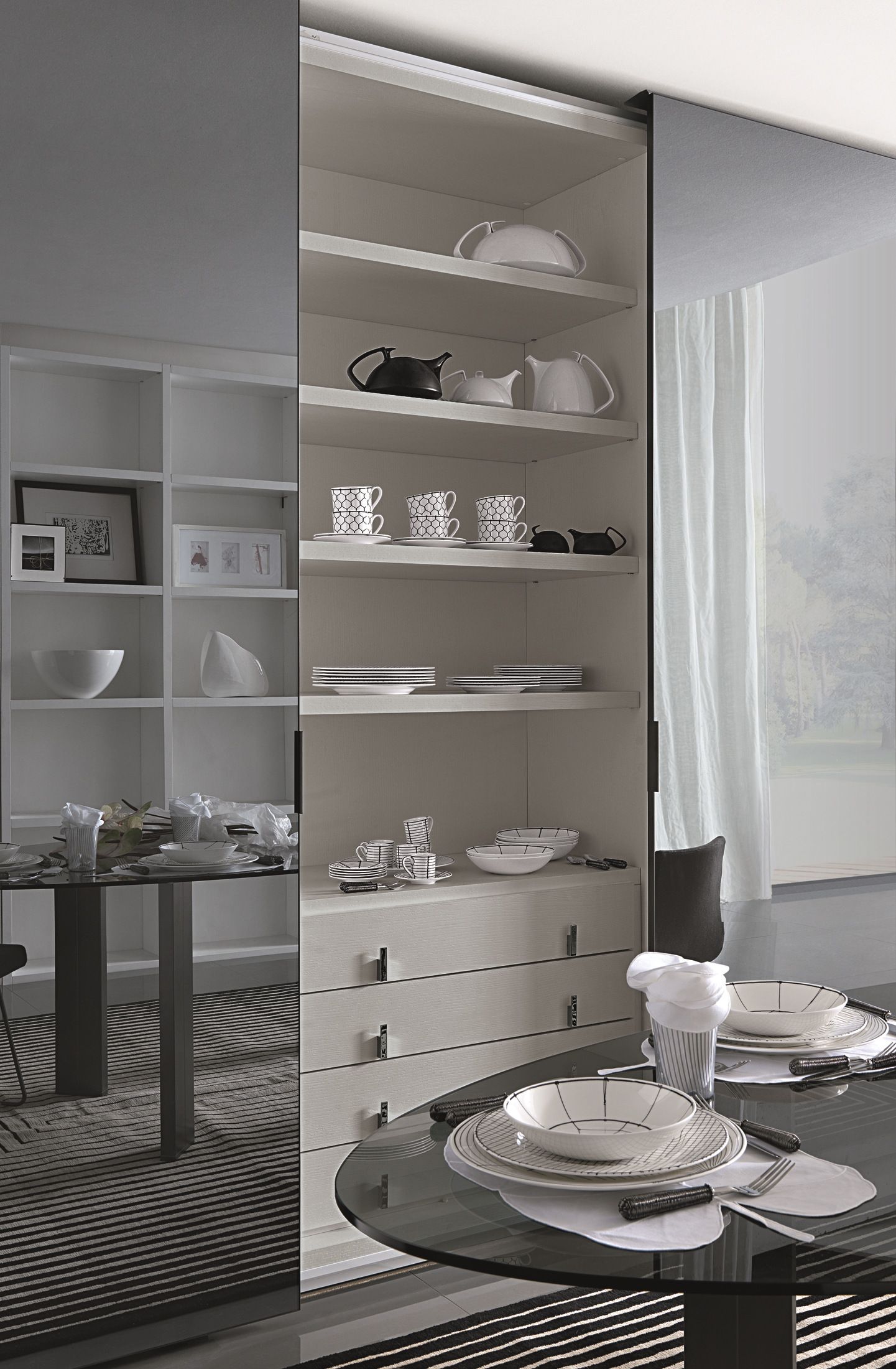 Индивидуальный зеркальный стеклянный шкаф MisuraEmme FIRST ARCH-00023188 - Вид №5