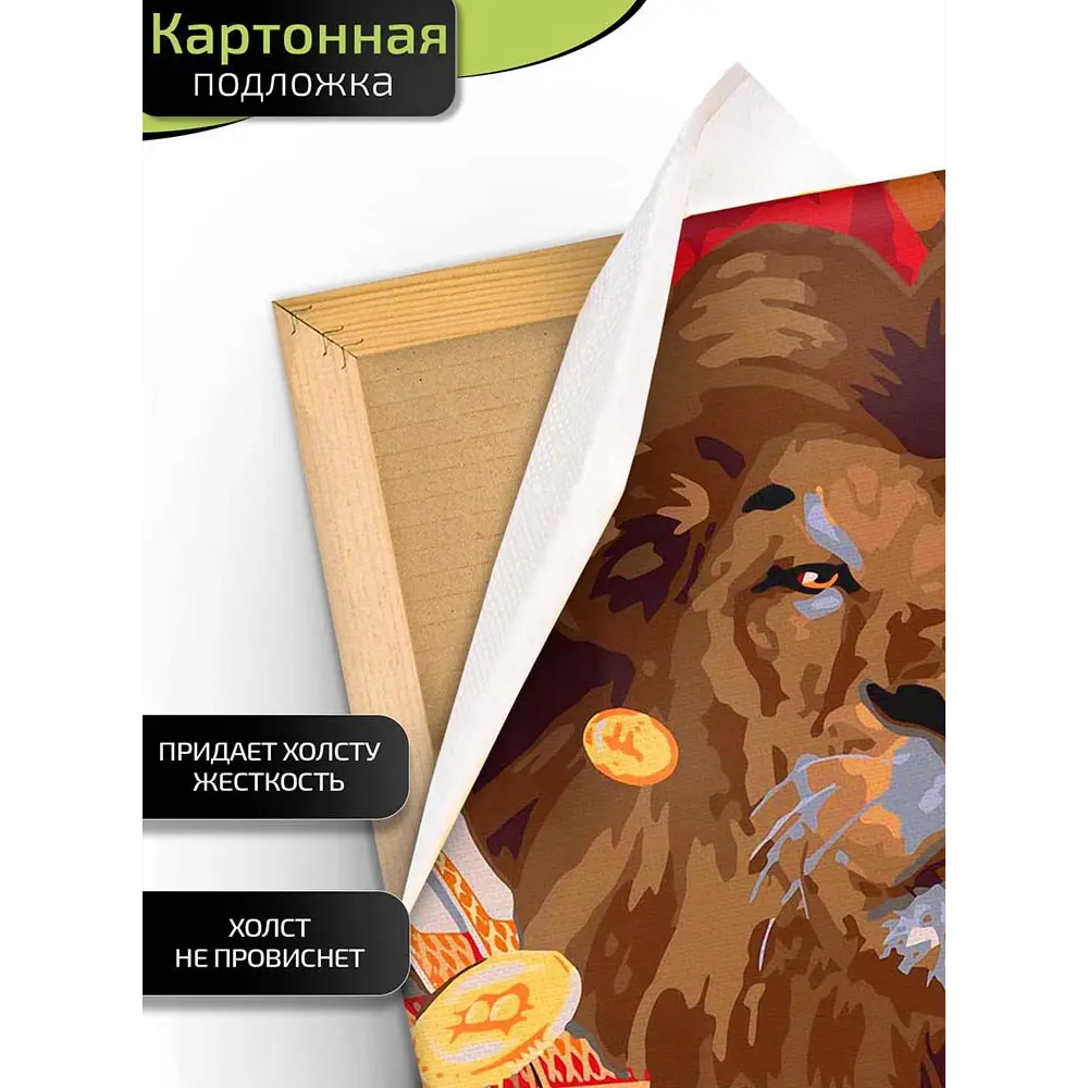 Картина по номерам Fbrush Лев 40x50 см STLM-2004014 - Вид №2