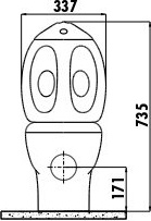 DC360-00CB00E-0000 DUCKY Унитаз детский с биде Creavit Ducky  - Вид №8