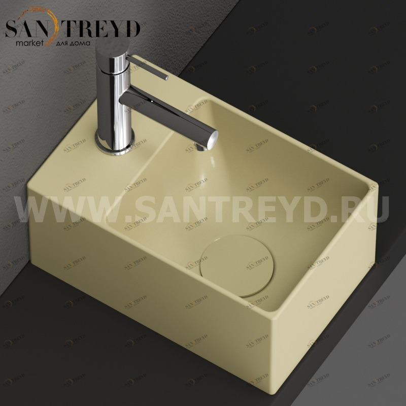 B6R30SE Подвесная раковина настенная прямоугольная Ceramica Globo T-EDGE