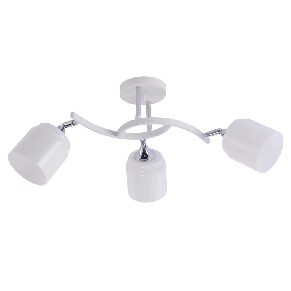 Люстра потолочная Seto 3 лампы 12 м² цвет хром SCHAFFNER STLM-2001203 - Вид №2