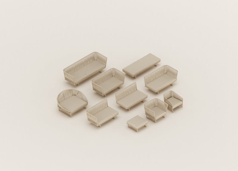 Тканевый модульный садовый диван Kettal Bitta ARCH-00054559 - Вид №2