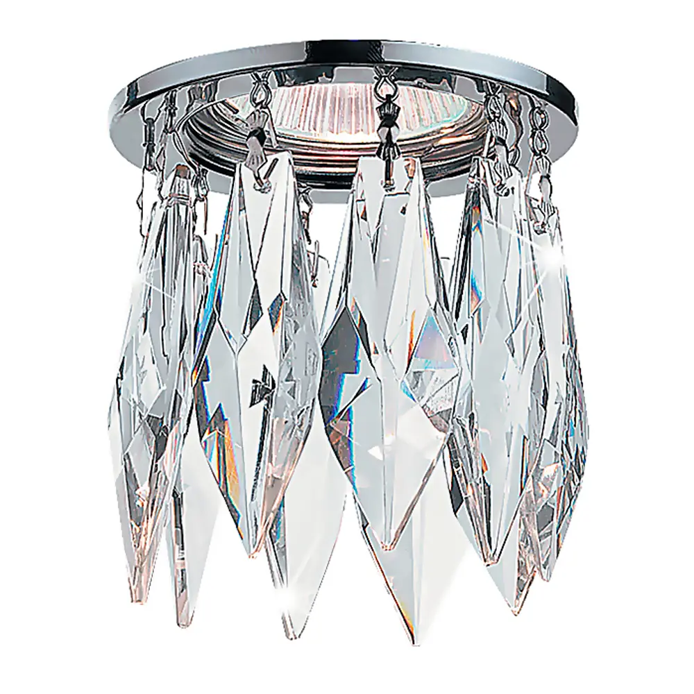 Светильник точечный встраиваемый Crystals 55 мм, 2.5 м², цвет хром Santreyd STLM-2082067