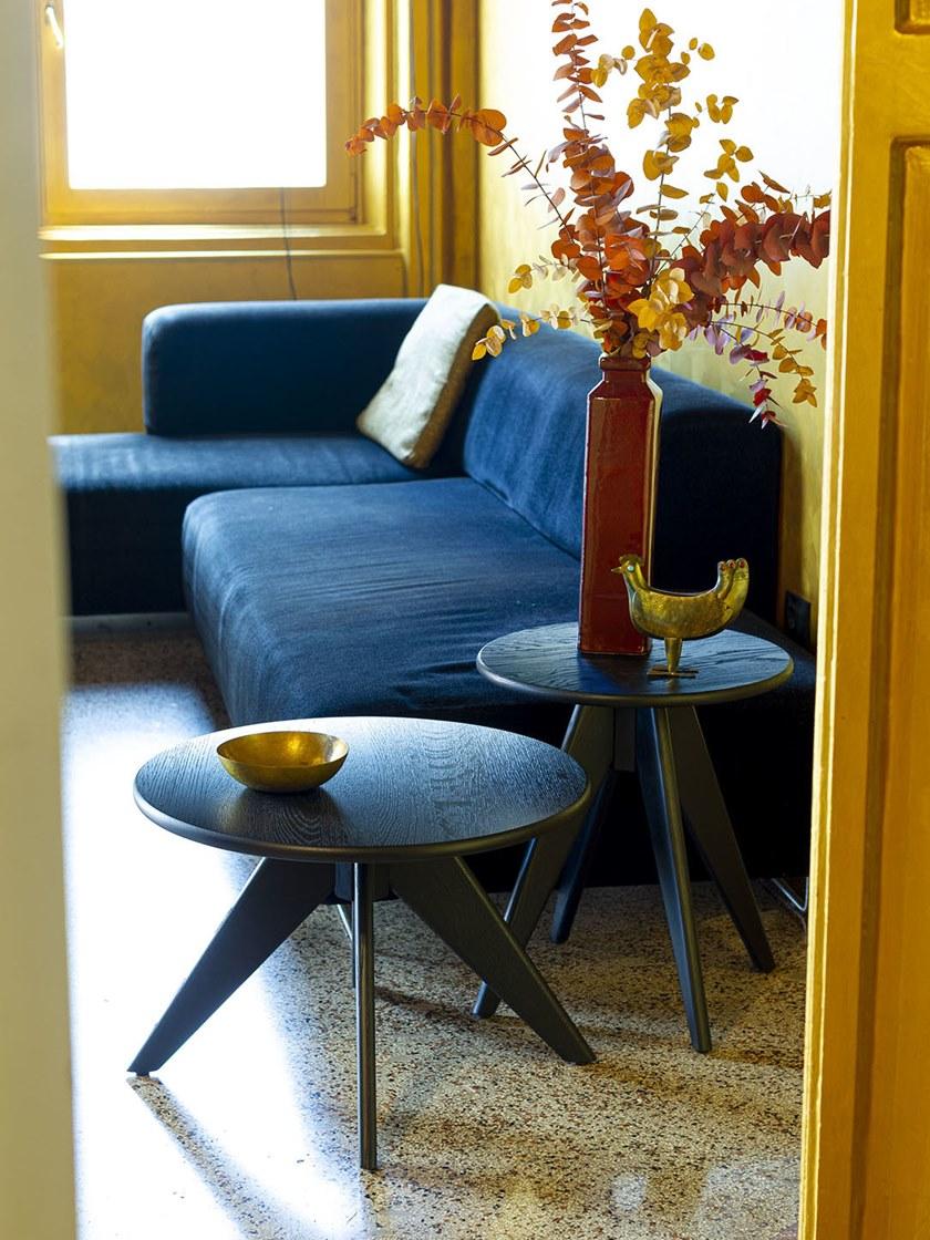 SIPA Круглый лакированный журнальный столик из массива дерева Nasty sun-id-1466476 - Вид №4