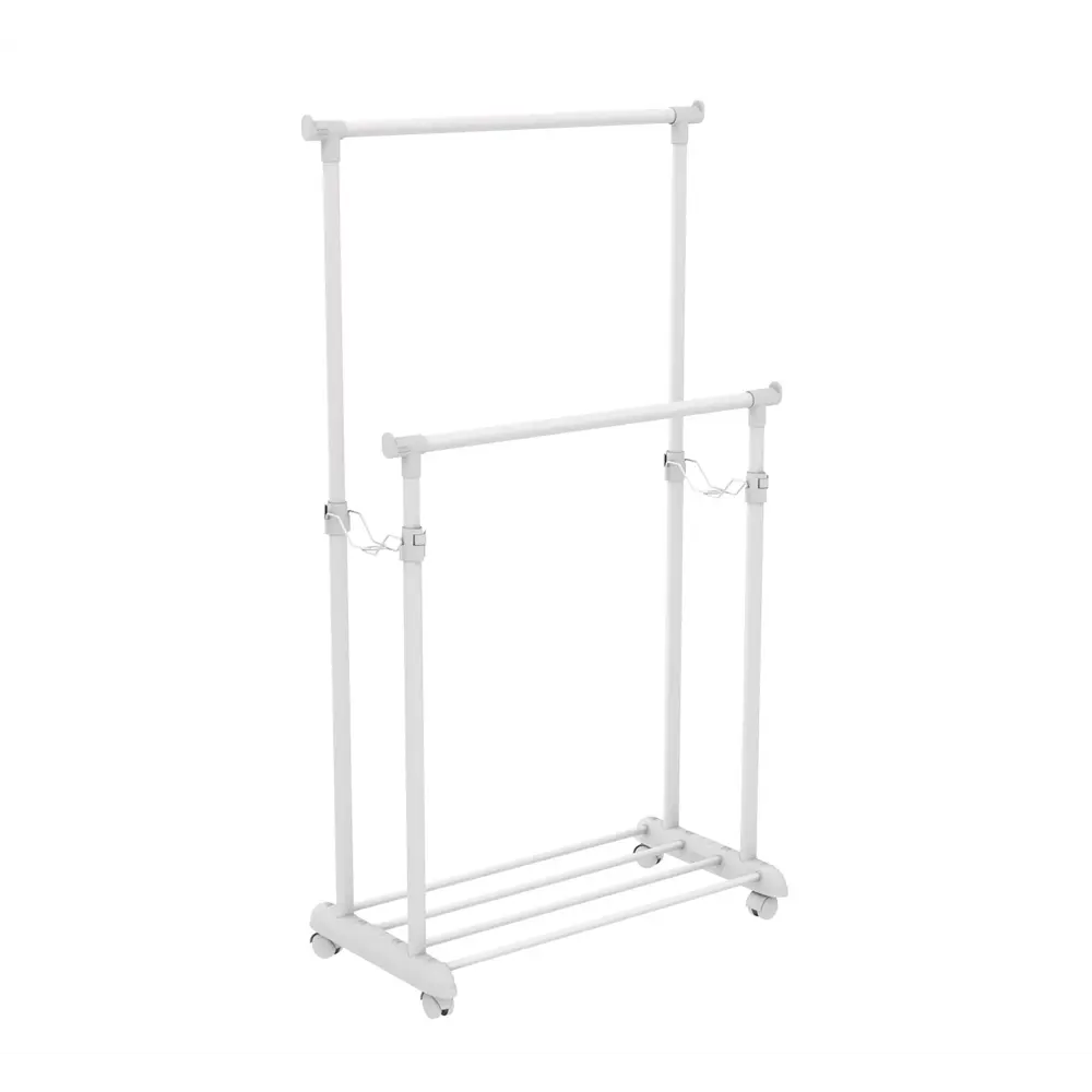 Santreyd - Напольная вешалка с двумя штангами и колесами 89358561 Вешалка напольная STLM-1088703