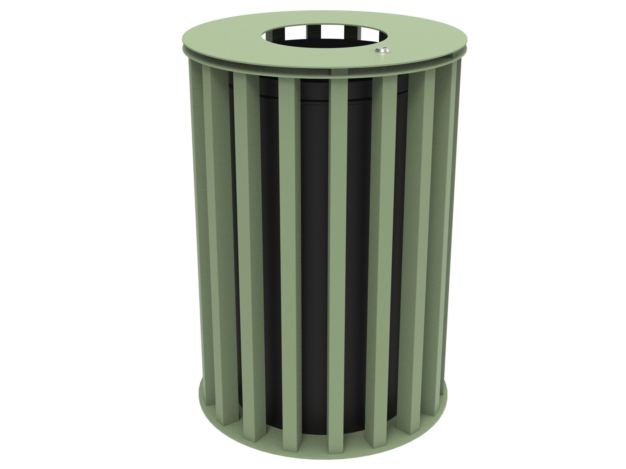 Оцинкованная стальная корзина для мусора с крышкой Lazzari Динамо ARCH-00087800 - Вид №10