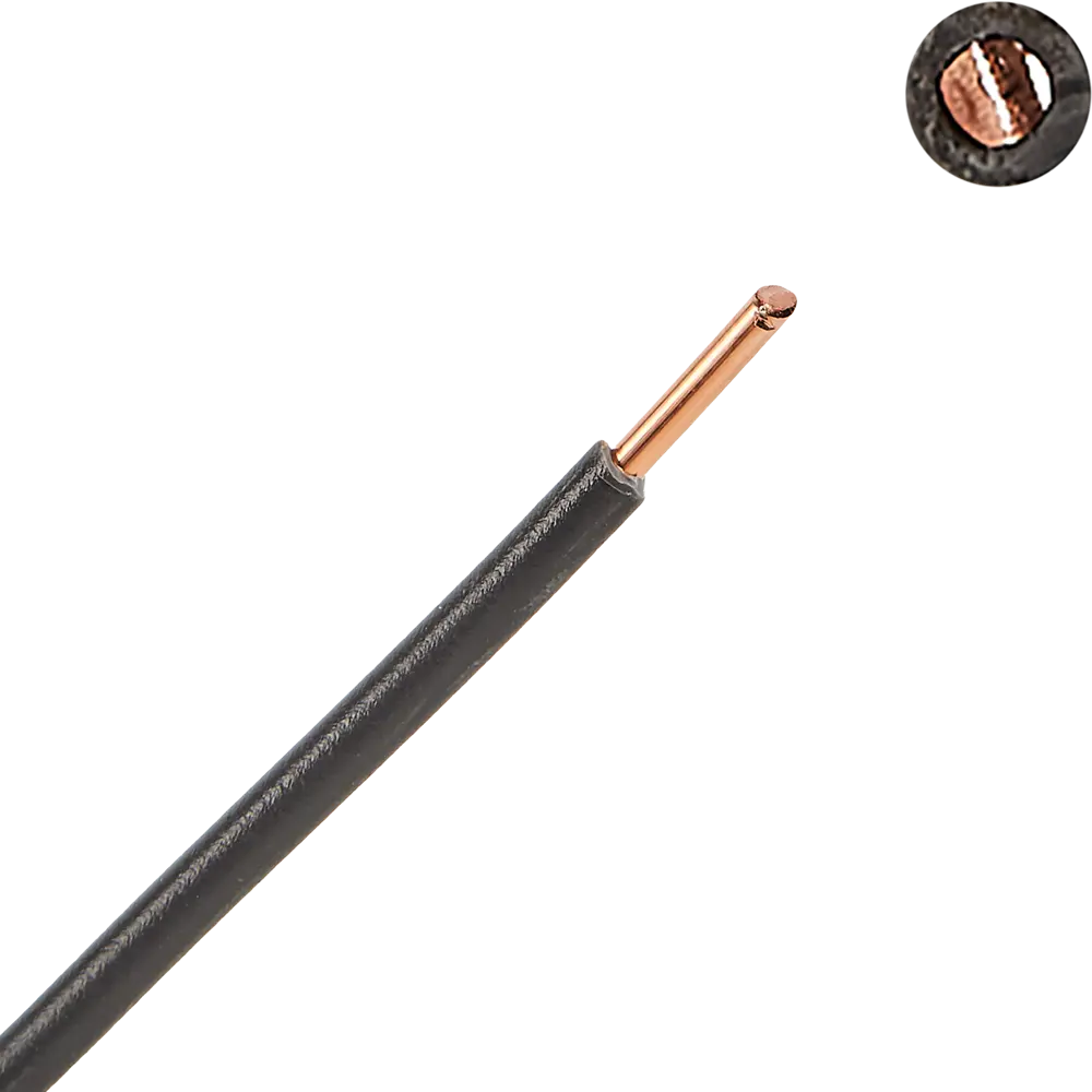 Провод Ореол ПУВ 1x2.5 мм на отрез ГОСТ цвет черный STLM-2126370 - Вид №1