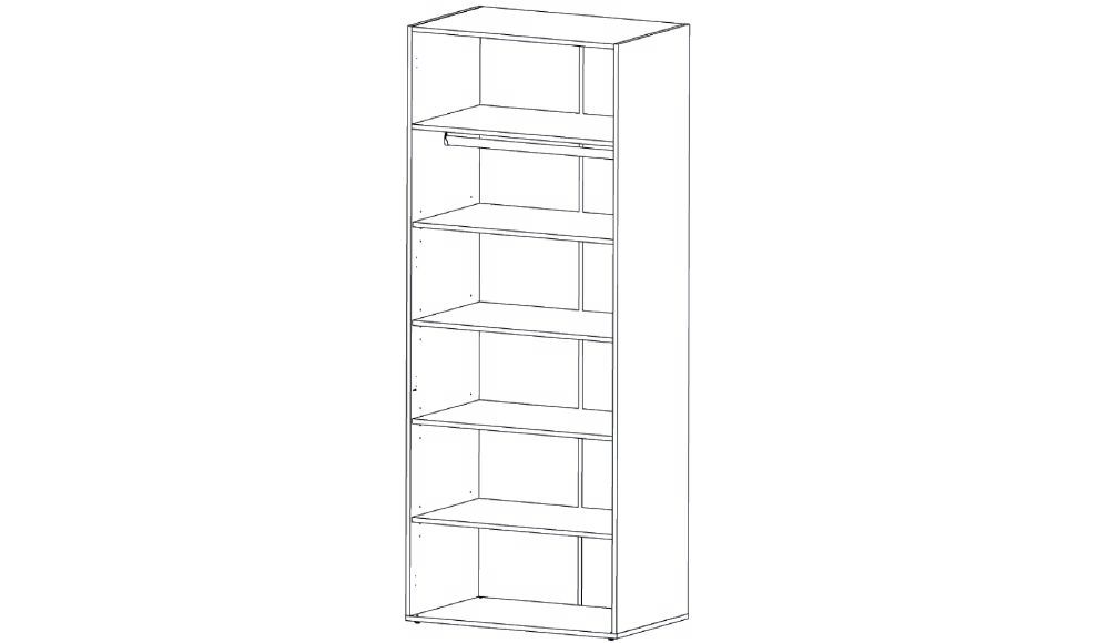 Шкаф двухдверный детский большой "Мишень" МАНДАРИН ПРОДЛЕНКА 178738 Белый Santreyd  - Вид №2