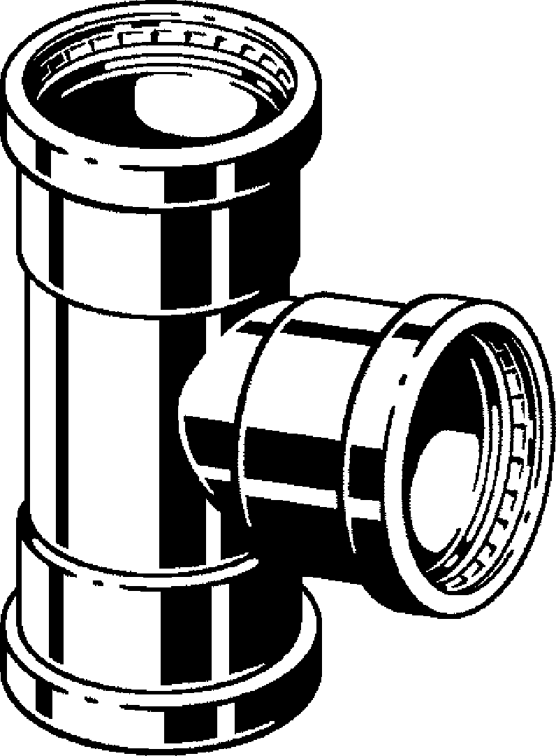 483 111 Модель 2318XL Трубопроводные системы  Sanpress Inox  Тройники Santreyd  - Вид №1