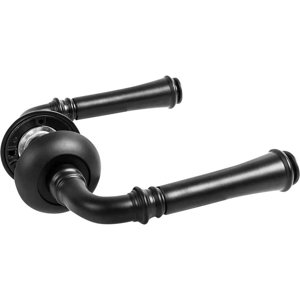 Ручка дверная на розетке Serenity RM BL24, цвет чёрный FUARO STLM-2095136 - Вид №1