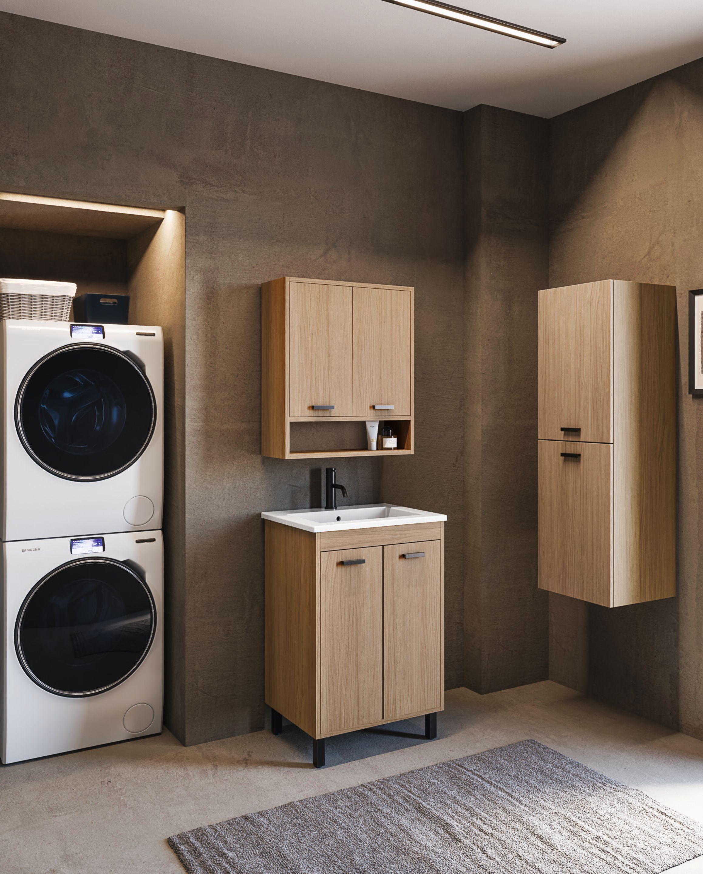 Шкаф для белья со стиральной машиной COLAVENE Prisma ARCH-00091668 - Вид №3