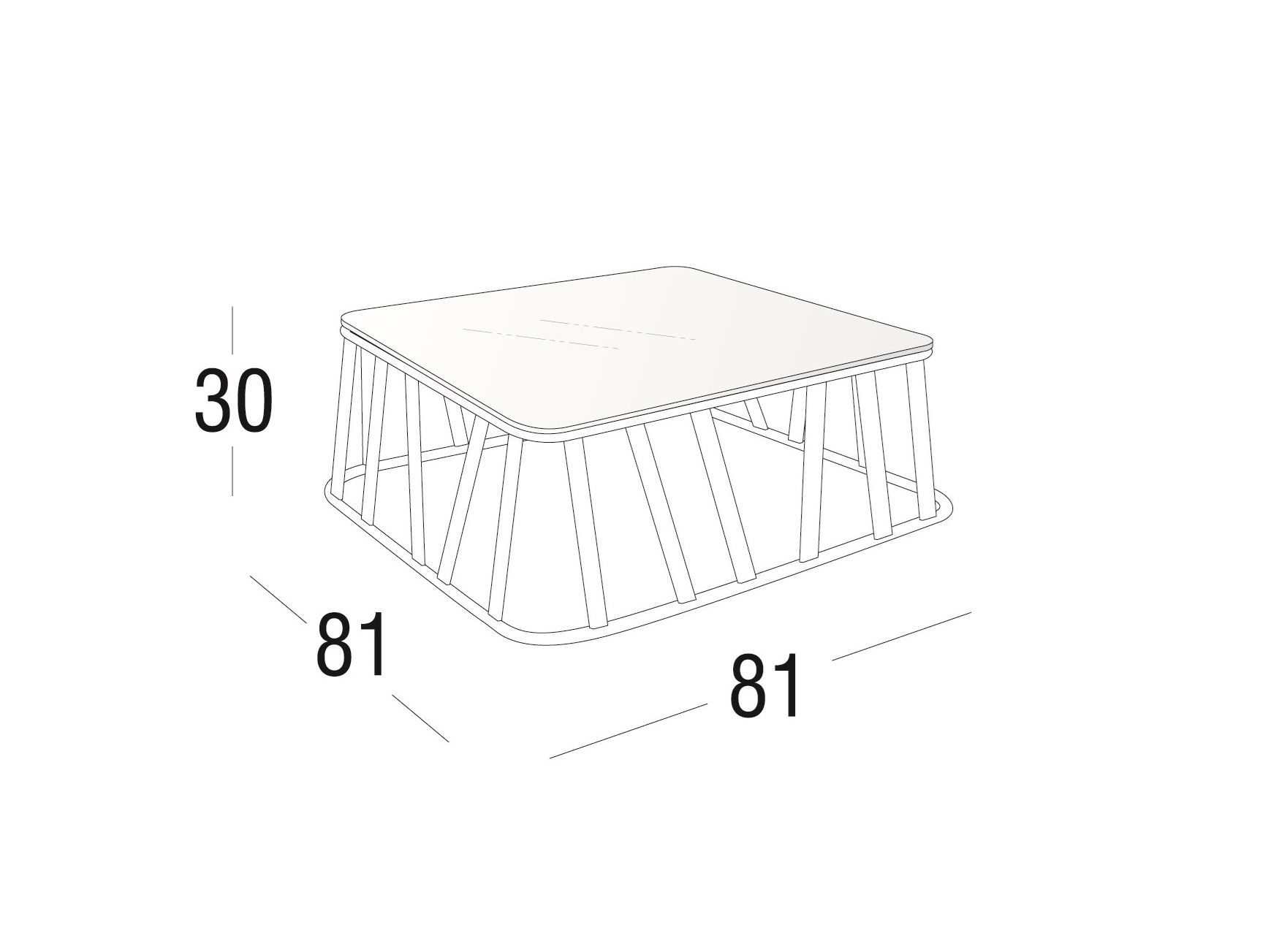 Алюминиевый журнальный столик Roberti Hamptons Graphics ARCH-00060050 - Вид №8