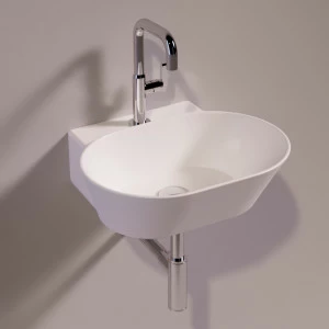 WA06BIANCOMATT Подвесная раковина настенная овальная Simas  белая