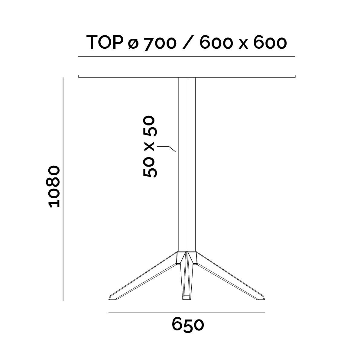Алюминиевая основа для наружного стола PF Stile PRISMA 48 ARCH-00096852 - Вид №6