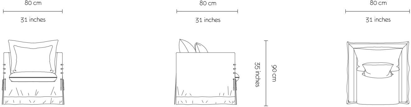 MORADA Кресло с обивкой из ткани с подлокотниками Beachcomber Beachco asc - Вид №5