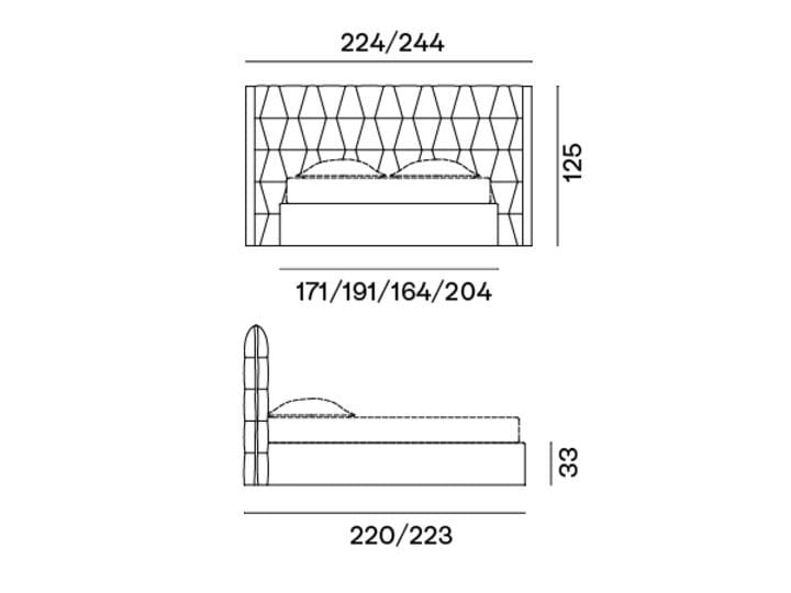 Двуспальная съемная мягкая кровать Gervasoni GEM ARCH-00060489 - Вид №4