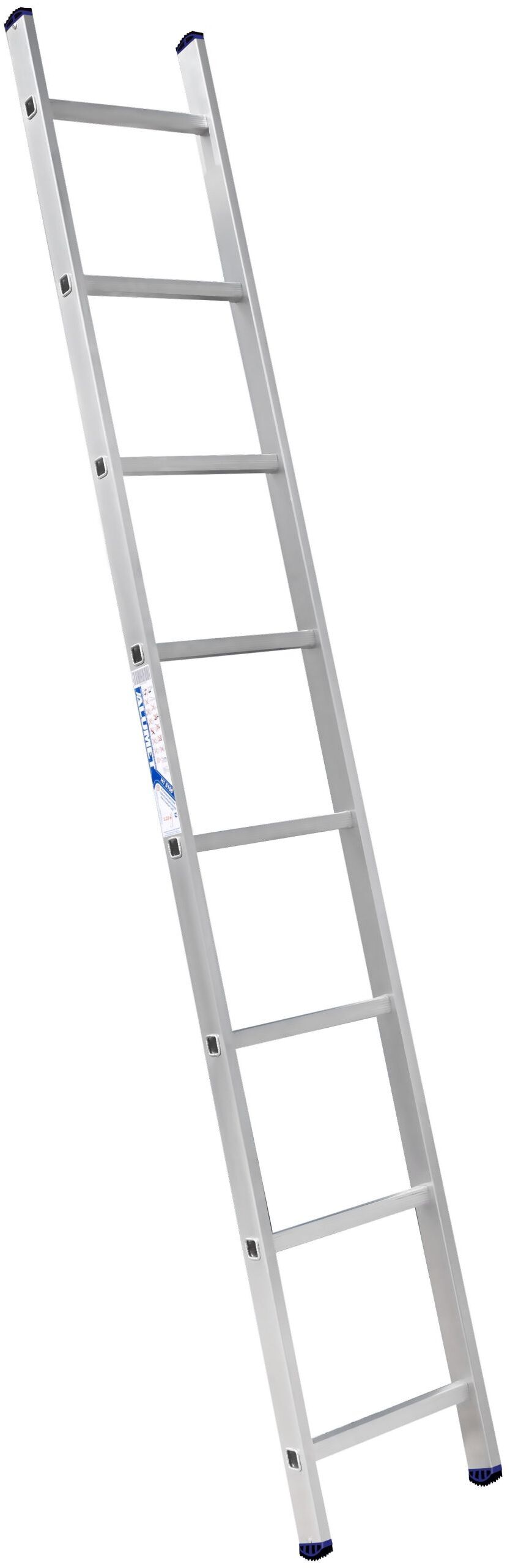 Алюминиевая односекционная  приставная лестница 1*8
